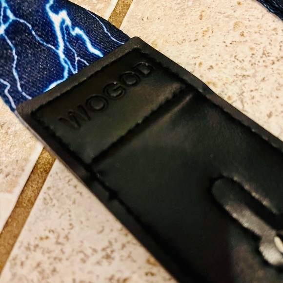 NWOT Wogod Guitar Strap Jacquard Weave Hootenanny Guitar Strap With Leather Ends - Picture 5 of 8